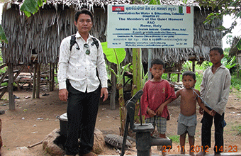 Members of the Quiet Moment Group of FAO, Rome-Italy. Oct 2012. Lvea village, Trapang Thom commune, Bakong district. Well No.117-118-119-120